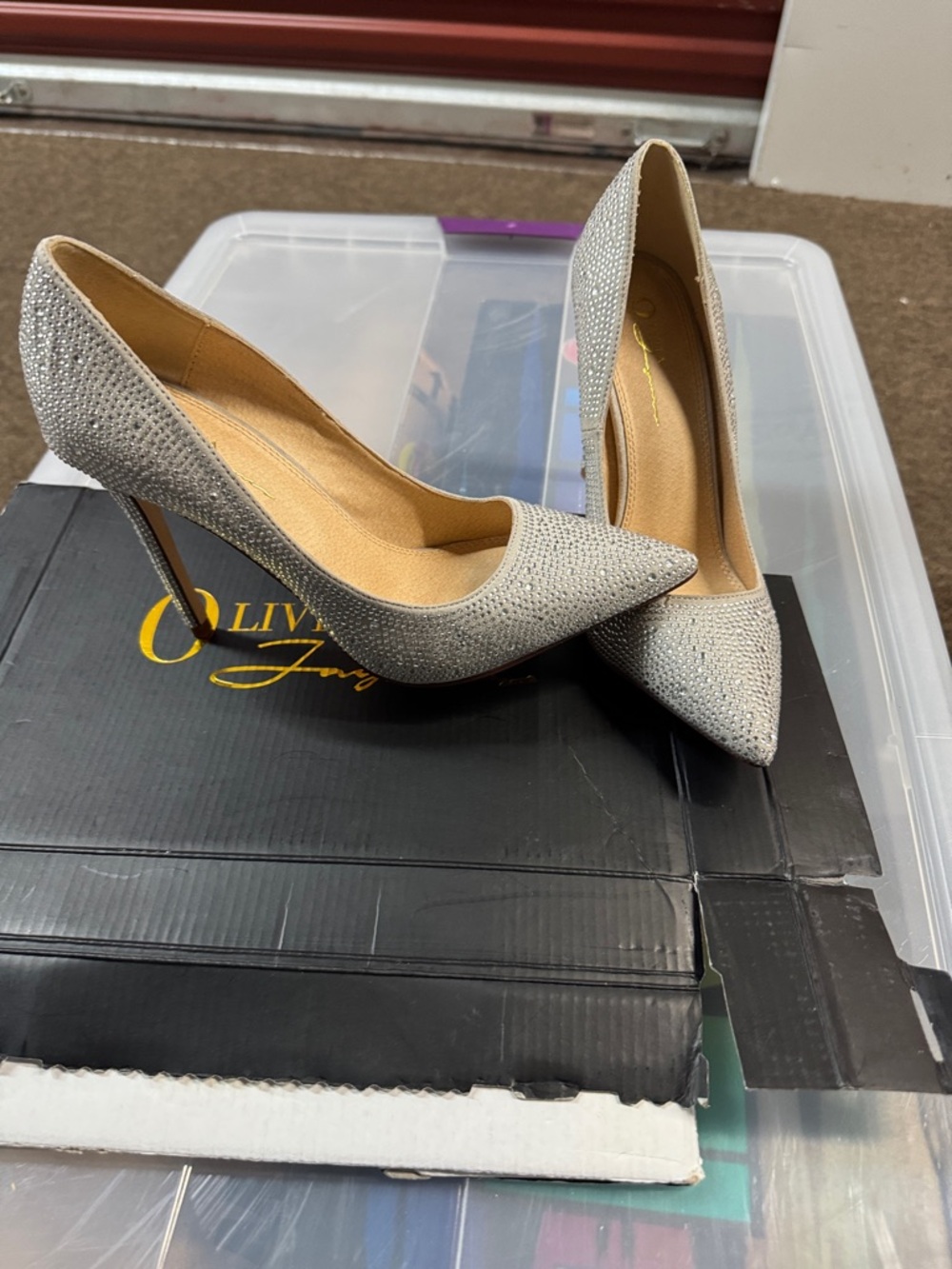 Silver Pointed Toe Stiletto Pumps